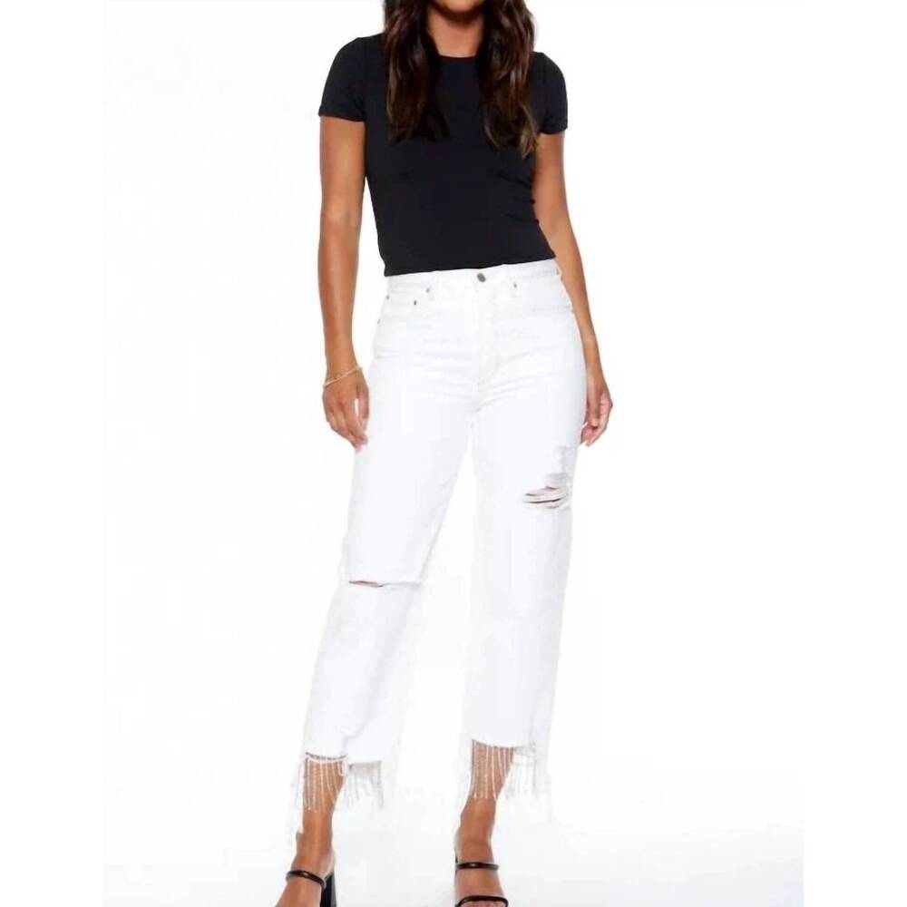 NEW BLUE REVIVAL nash vegas 90's crop jeans in white